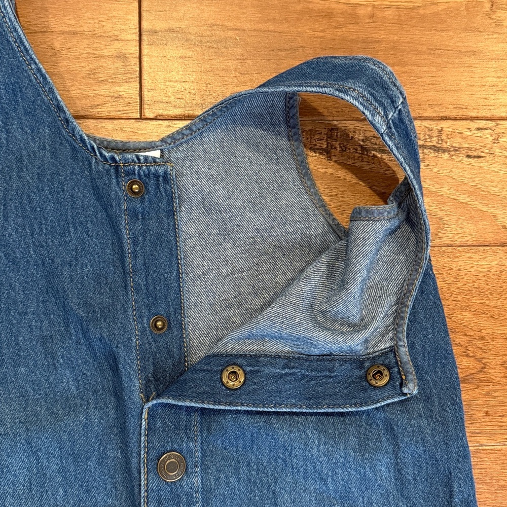 Little Co. By Lauren Conrad Denim Blue Jean Jumper Dress - Size 7 - Picture 7 of 16